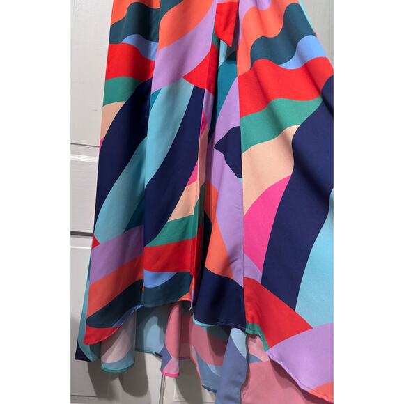 NWT Hutch Gemma Colorful Abstract Wrap Maxi Dress Size S - Picture 6 of 15